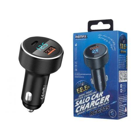 Cargador de Carro Remax RCC215 58.5W USB-C y USB