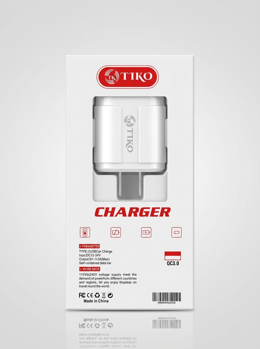 Cargador Rápido Tiko TK-801+ con Cable Tipo C