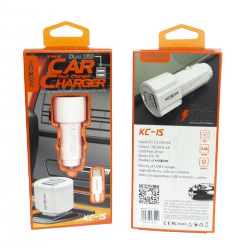 Cargador de Carro Moxom KC15 con Tipo C