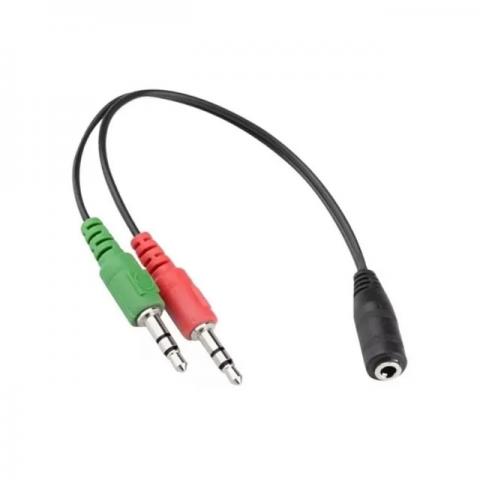 Convertidor de Audio de 2 Plug Hembra a 3.5
