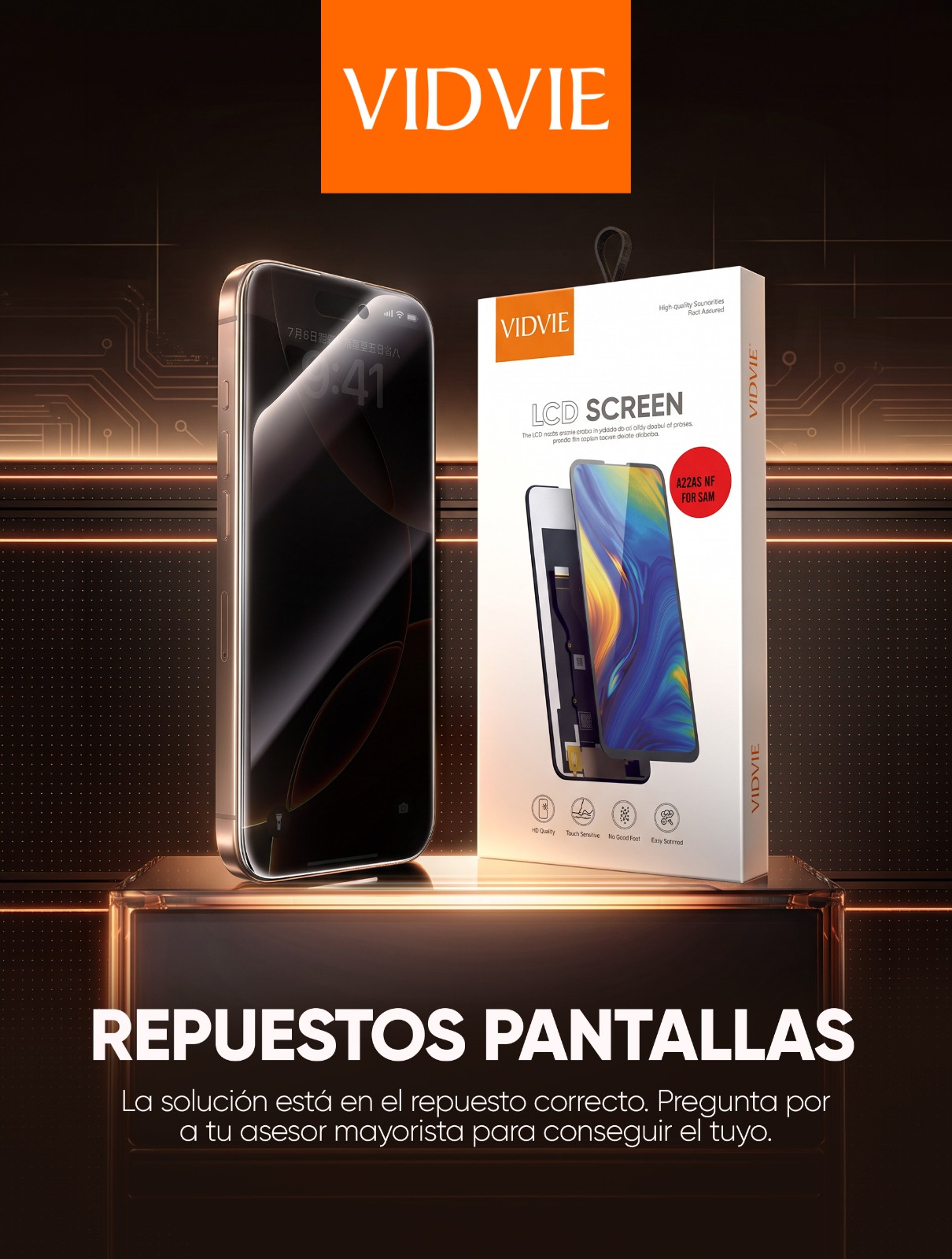 Pantalla VIDVIE para Samsung S21 FE OLED con marco — foto 1 de 2